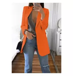 Terno casual slim fit feminino com pescoço polo, casaco temperado, moda europeia e americana, casaco de lã primavera e outono, 2024 - Wolf Magazine