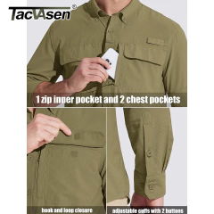 Tacvasen camisas de pesca de secagem rápida upf 50 + proteção solar masculina camisas de manga longa + curta malha respirável caminhadas trabalho camisas de carga - comprar online