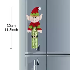 2024 capas de alça de natal para geladeira forno de microondas papai noel máquina de lavar louça maçaneta da porta capa festa de natal decoração de ano novo - loja online