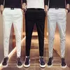 Calças casuais coreanas para homens, vestido de negócios, vestido social e formal