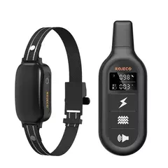 ROJECO-Elétrica Dog Training Collar, Digital recarregável, controle remoto, IPX7 impermeável Vibrador, Pet Dog Bark, Stop Shock Collar - comprar online