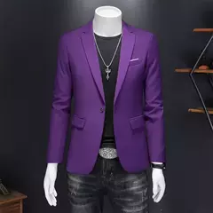 Blazer casual de negócios masculino, vestido de casamento noivo, tops de terno boutique, casaco monocromático, marca de alta qualidade, moda - Wolf Magazine