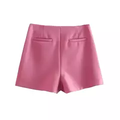 TRAF-Saias curtas femininas de zíper lateral de cintura alta, estilo pareo vintage, moda feminina - loja online