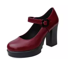 Mary Jane sapatos de salto grosso feminino, salto alto, na moda, confortável, 2024 - Wolf Magazine