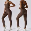 Macacão feminino roupa de uma peça sem mangas o-pescoço bodysuit macacão casual streetwear roupas femininas esportivas