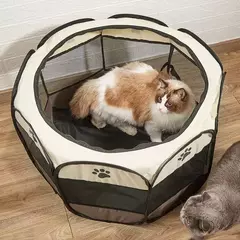 Octogonal Folding Pet Tent, Dog House, Camping Acessórios, Cerca, cercadinho ao ar livre, Puppy Shelter - Wolf Magazine