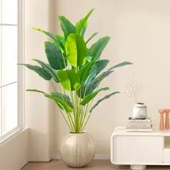 Grande palmeira tropical artificial, folhas de bananeira falsos, monstera plástico, para casa, jardim, decoração do partido, 1pc - Wolf Magazine