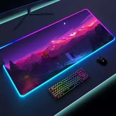 Colorido Luminous LED Lighting Mouse Pad, Non-Slip RGB Gaming Mousepad, Grande Desk Mat, Firewatch Forest, PC Gamer, 900x400mm, XL - Wolf Magazine