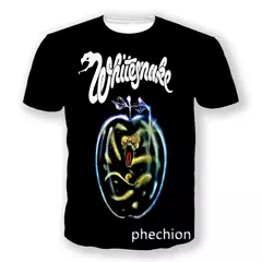 Heavy Metal Rock Whitesnake Band T-shirt para homens e mulheres, impressão 3D, moda hip hop, camiseta de manga curta, camiseta com o pescoço, roupas de verão - Wolf Magazine