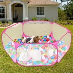 Cercadinho portátil para animais de estimação, gaiola para cães e gatos, cercadinho dobrável para hamster, ouriço, animais pequenos, respirável, filhote de cachorro, animal de estimação ao ar livre, quente - loja online