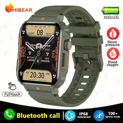 Militar ao ar livre GPS esportes relógio inteligente para homens, 1.95 ", freqüência cardíaca, sangue, oxigênio, chamada Bluetooth, SmartWatches para Android, IOS na internet