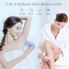 Imagem do Kemei-Depiladora Elétrica Recarregável para Mulheres, 4in 1, Depilação Facial do Corpo, Aparador de Biquíni para Pernas, axilas