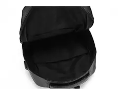 Mochila de carregamento USB de couro PU para homens, mochilas grandes para laptop, mochila masculina para adolescentes, meninos, alta qualidade