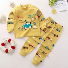 Unisex Cartoon Print Pijama Suit, tops e calças de manga comprida, pijamas casuais para crianças, meninos e meninas - comprar online