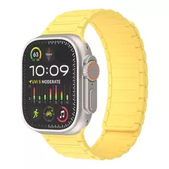 Pulseira Desportiva Magnética para Apple Watch, Pulseira de Silicone, Série iWatch, Ultra 2, 9, 8, 7, 6, 5, 4, 49mm, 45mm, 44mm, 42mm, 38 milímetros, 40 milímetros, 41 milímetros