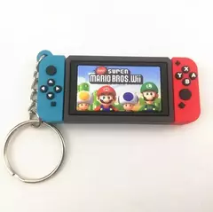 Super mario chaveiro interruptor charme jogo lidar com corrente garra máquina mario chaveiros anel brinquedos de ação figura coleção modelo presentes