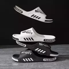 Chinelos de sola macia masculina em PVC, chinelos antiderrapantes, chinelos casuais de praia ao ar livre, banheiro em casa, sandálias de casal, moda, novo - comprar online