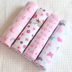 Cobertor de fraldas de flanela supermacio do bebê, Envoltório recém-nascido, 100% algodão, Swaddle impressão, 76x76cm, 4Pc Pack - Wolf Magazine
