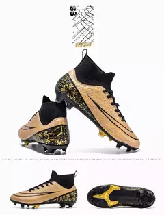 Botas longas de futebol para homens, grama infantil, TF, FG Training Soccer Shoes, tênis esportivos profissionais, tênis de futebol ao ar livre - loja online