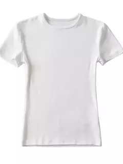 Camiseta feminina com ajuste magro, manga curta apertada, camiseta com gola O, tops básicos de corte sólido, casual, verão - Wolf Magazine