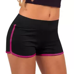 Imagem do Mulheres de cintura média slim fit calças curtas elásticas altas, shorts apertados femininos para senhoras, corrida, elástico