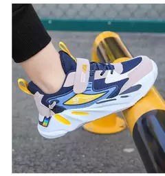 Sapatos de malha antiderrapante respirável infantil, tênis de corrida casual, sapatos de caminhada para crianças, meninos, meninas - loja online