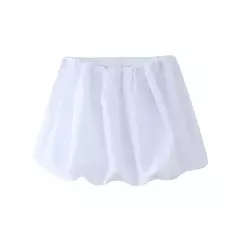 TRAF-Mini-saia balão feminina, elástico médio na cintura, bainha volumosa, saias femininas, moda