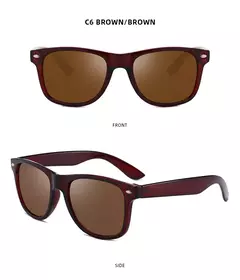 Óculos de sol quadrados clássicos polarizados para homens e mulheres, óculos de sol preto retrô antireflexo, moda masculina e feminina, verão