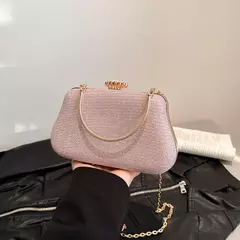 Saco de noite luxuoso para mulheres, alto design, banquete de festa, saco de glitter para senhoras, embreagem do casamento, bolsa de ombro, bolsa de corrente, marca