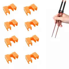Durável Dobradiça Conector Chopsticks, Pequeno, Fácil Uso, Chopstick Trainer, Portátil, Reutilizável, Ajudante, Japonês, Assistente de Treinamento, 8 Pcs, 10Pcs