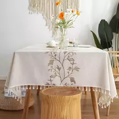 Toalha de mesa de algodão pequena margarida para decoração, estilo coreano, retângulo, para cozinha, casamento, sala de jantar - Wolf Magazine