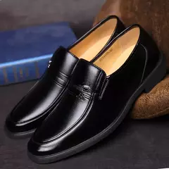 Sapatos formais de couro masculino, mocassins de vestido, sapatos de deslizamento respiráveis, sapatos pretos para dirigir, marca de luxo, tamanho grande 38-44, 2023 - comprar online
