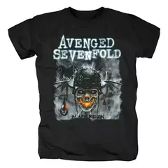 Camiseta vingada de oito mangas curtas para homens, camisetas 100% algodão, estampa gráfica de metal rock, camisas de moda hip hop, tops plus size - Wolf Magazine