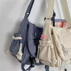 Bolsa Crossbody Japonesa de Grande Capacidade para Mulheres, Bolsas de Nylon, Ombro, Workwear Retro, Carteiro Bolsas - loja online