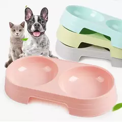 Imagem do Tigelas duplas para animais de estimação, alimentador de água para comida de cachorro, aço inoxidável, prato para beber, gato, filhote de cachorro, suprimentos de alimentação, acessórios para cães pequenos