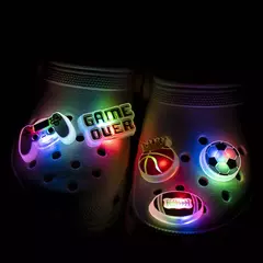 LED iluminado animais plantas encantos da sapata, salamandra sapato decorações, pinos para crianças, homens e mulheres presentes, acessórios tampo, 1pc - loja online