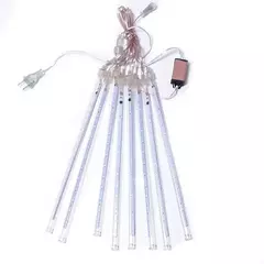 Imagem do LED Meteor Shower Rain Lights Fairy String Light Impermeável Queda de chuva Festa de Natal Decoração de pátio 30cm