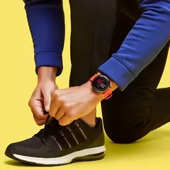 Original amazfit ritmo masculino relógio inteligente sportwatch global firmware com inglês idioma estoque bluetooth relógio gps 95novos relógios - loja online