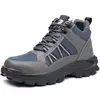 Botas de segurança para caminhada para homens, botas de aço, à prova de perfurações, calçados de segurança esportivos de cano alto, antiestáticos, ao ar livre