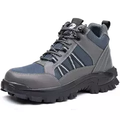 Botas de segurança para caminhada para homens, botas de aço, à prova de perfurações, calçados de segurança esportivos de cano alto, antiestáticos, ao ar livre