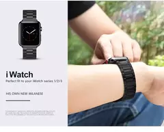 Pulseira de aço inoxidável para Apple Watch, iWatch Pulseira de Metal, Band, 38mm, 42mm, 41mm, 40mm, 44mm, 45mm, 49mm, Séries 9, 8, 7, 6, SE ultra, 54321 - loja online