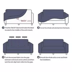 Capa de sofá Jacquard grosso para sala de estar, elástico, tudo incluído, capa de sofá, Stretch, em forma de L, sofá de canto Slipcovers, 1, 2, 3, 4 lugares - loja online