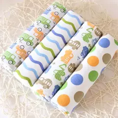 Cobertor de Flanela Supersoft Newborn, 100% Algodão, Cobertor de Bebê, Lençol de Bebê, Fraldas New Born, 76x76cm, 4 unidades por pacote