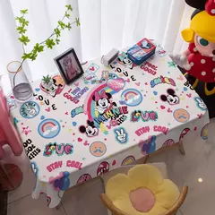 Toalha De Mesa Mickey Mouse Dos Desenhos Animados Da Disney Para Crianças, Mesa De Jantar Americana, Toalha De Mesa De Café Retro, Toalha De Mesa Quadrada