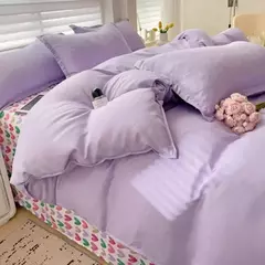Conjunto de cama para meninas, capa de edredão, folha plana, fronha, sem enchimento, roupa de cama, macia, gêmea, completa, queen size, 3, 4pcs na internet