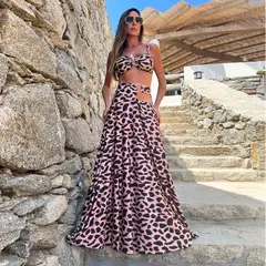Conjunto de biquíni de três peças, sutiã acolchoado, borla, saia de praia de cintura alta, maiô de verão, moda sexy, monocromático - comprar online