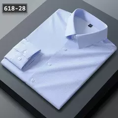 Camisas sem costura de alta qualidade masculina, manga longa, fina, casual, luxo - Wolf Magazine