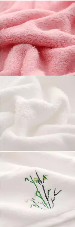 Conjunto de toalhas de fibra de bambu bordadas para adultos, alta qualidade, cor sólida, super absorvente, toalhas de banho para casa e toalhas de mão - comprar online