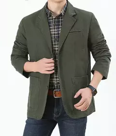 Blazer de algodão solto extragrande masculino, jaqueta casual, outerwear masculino - loja online
