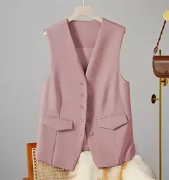 Colete vintage sem mangas feminino, Casacos elegantes, Casacos, Roupa casual, Monocromática, Streetwear, Primavera, Verão, Outono, Vestuário - loja online